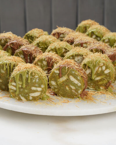 Pistachio kunafa mini lazy cake 25pcs