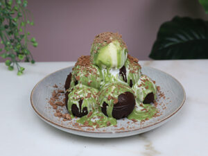 Fudge Cake Balls Tower