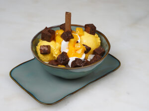 Mango Brownies Cup