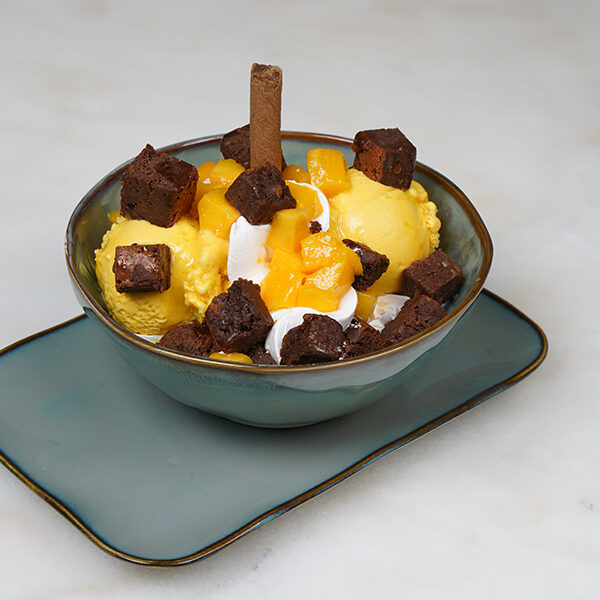 Mango Brownies Cup