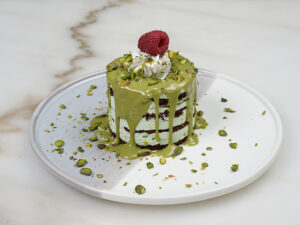 Pistachio Volcano Cake