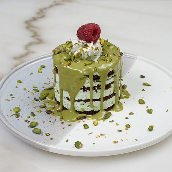 Pistachio Volcano Cake