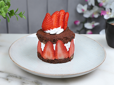 Strawberry Brownies Cup